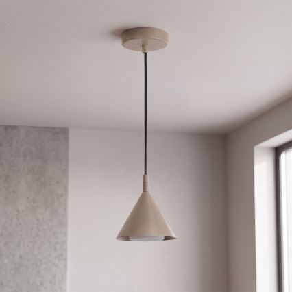 BRILAGI - LED Candeeiro suspenso com cabo CONE SINGLE 1xGX53/15W/230V bege
