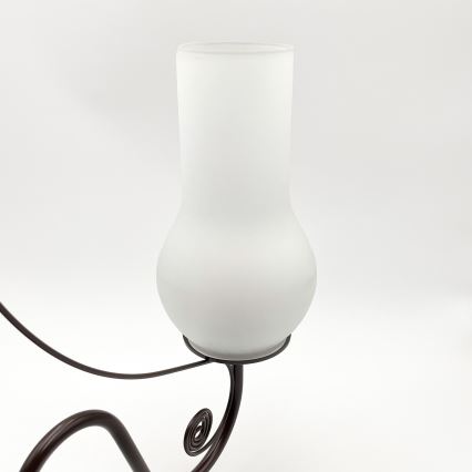 Brilagi - LED Candeeiro suspenso COTTAGE 3xE14/40W/230V castanho/branco