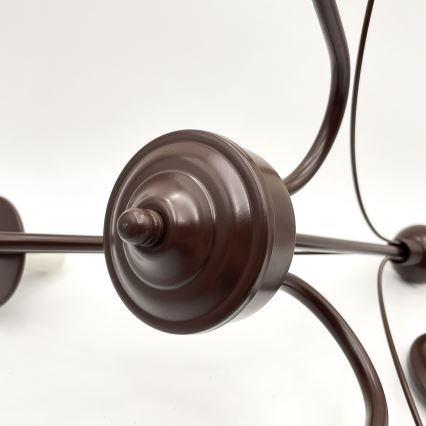 Brilagi - LED Candeeiro suspenso COTTAGE 3xE14/40W/230V castanho