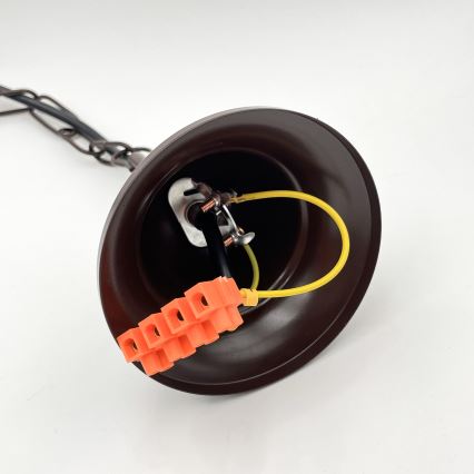 Brilagi - LED Candeeiro suspenso COTTAGE 3xE14/40W/230V castanho