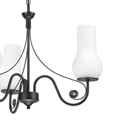 Brilagi - LED Candeeiro suspenso COTTAGE 3xE14/40W/230V preto/branco