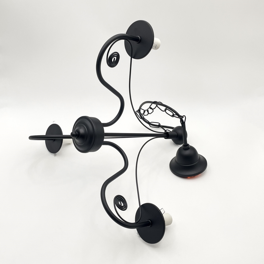 Brilagi - LED Candeeiro suspenso COTTAGE 3xE14/40W/230V preto/castanho