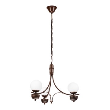 Brilagi - LED Candeeiro suspenso COTTAGE 3xG9/40W/230V carvalho/branco