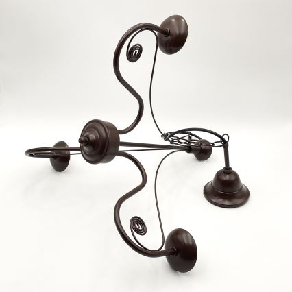 Brilagi - LED Candeeiro suspenso COTTAGE 3xG9/40W/230V castanho/branco