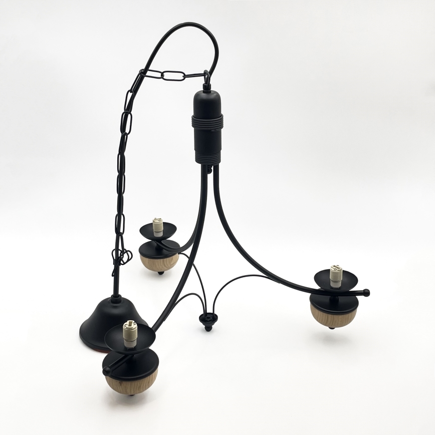 Brilagi - LED Candeeiro suspenso COTTAGE 3xG9/40W/230V faia/branco