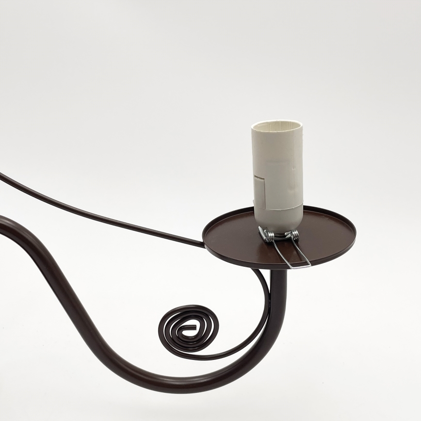 Brilagi - LED Candeeiro suspenso COTTAGE 5xE14/40W/230V castanho/branco