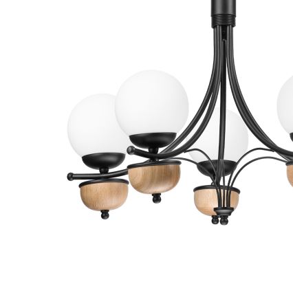 Brilagi - LED Candeeiro suspenso COTTAGE 5xG9/40W/230V faia/branco