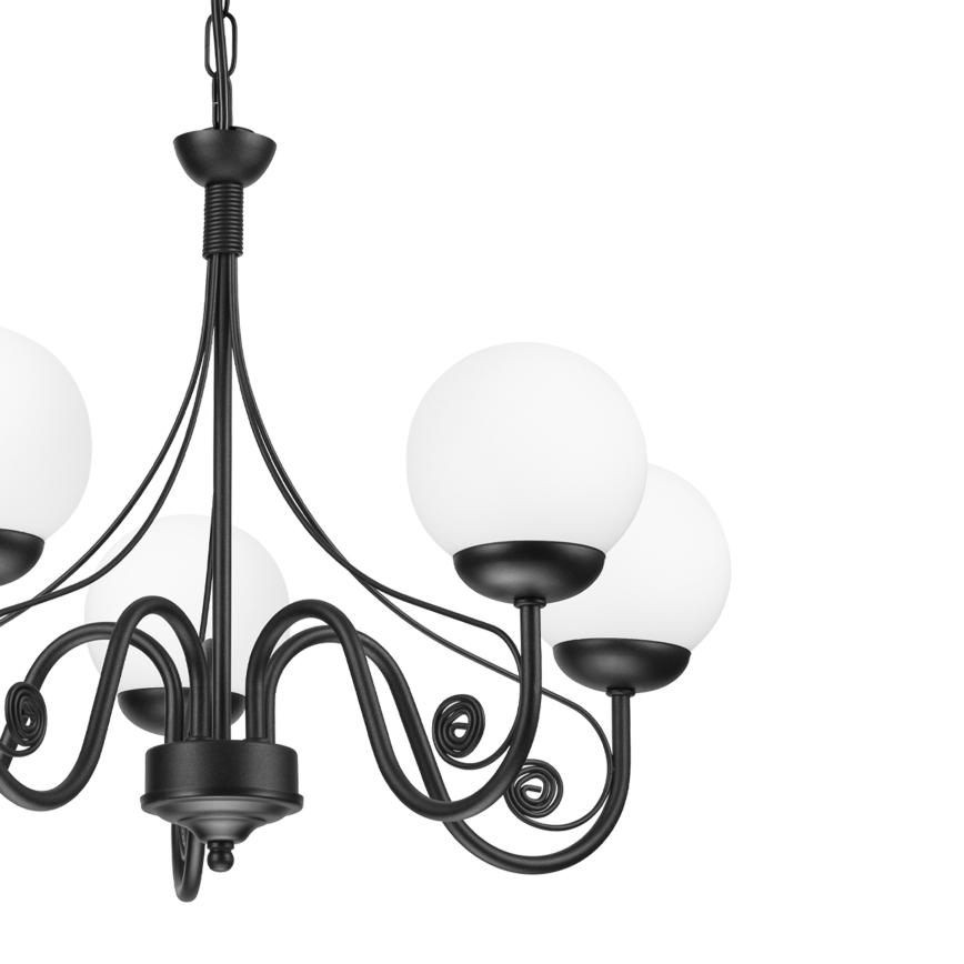 Brilagi - LED Candeeiro suspenso COTTAGE 5xG9/40W/230V preto/branco