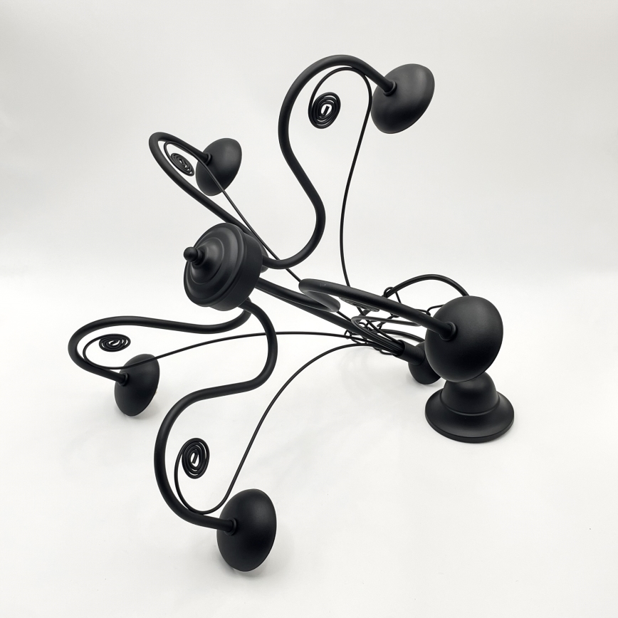 Brilagi - LED Candeeiro suspenso COTTAGE 5xG9/40W/230V preto/branco