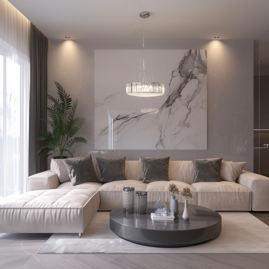 Brilagi - LED Candeeiro suspenso de cristal GLAMOUR 5xG9/42W/230V