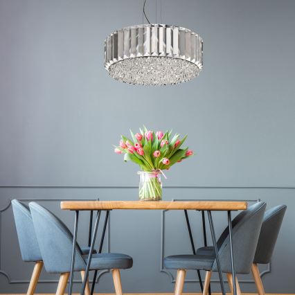 Brilagi - LED Candeeiro suspenso de cristal GLAMOUR 5xG9/42W/230V