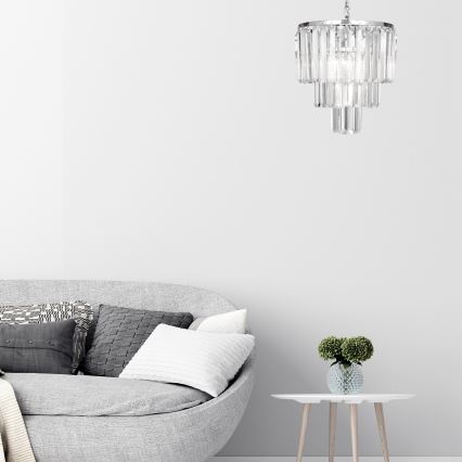 Brilagi - LED Candeeiro suspenso de cristal MOZART 4xE14/40W/230V cromado brilhante