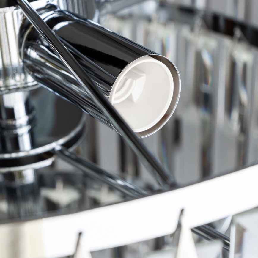 Brilagi - LED Candeeiro suspenso de cristal MOZART 5xE14/40W/230V cromado brilhante