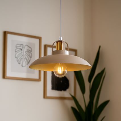 Brilagi - LED Candeeiro suspenso FLAMENGO 1xE27/60W/230V bege