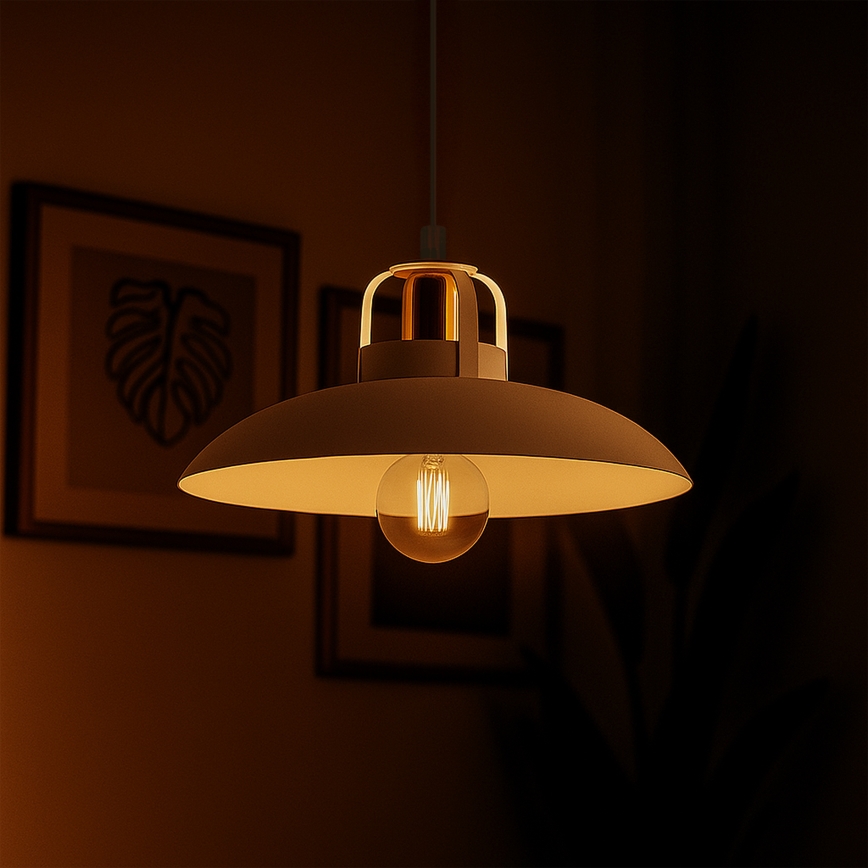 Brilagi - LED Candeeiro suspenso FLAMENGO 1xE27/60W/230V branco