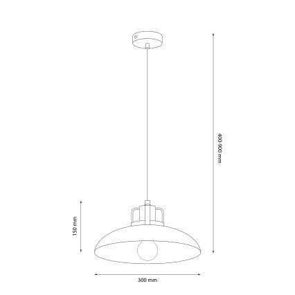 Brilagi - LED Candeeiro suspenso FLAMENGO 1xE27/60W/230V branco
