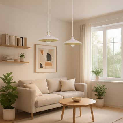 Brilagi - LED Candeeiro suspenso FLAMENGO 2xE27/60W/230V bege