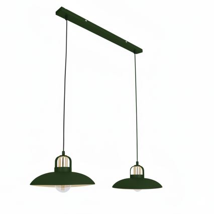 Brilagi - LED Candeeiro suspenso FLAMENGO 2xE27/60W/230V verde