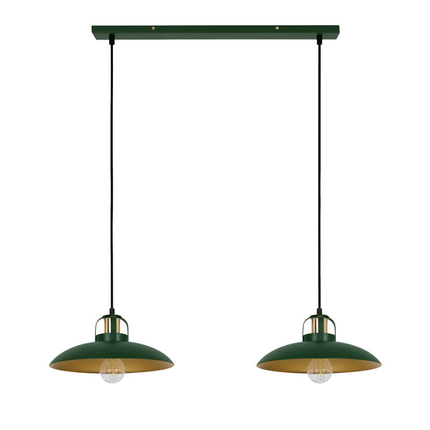 Brilagi - LED Candeeiro suspenso FLAMENGO 2xE27/60W/230V verde
