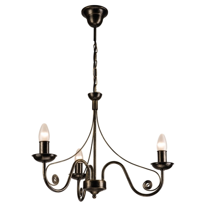 Brilagi - LED Candeeiro suspenso STEFANO 3xE14/40W/230V preto pátina