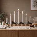 BRILAGI - LED castiçal de Natal 7xLED/2xAA bege/branco