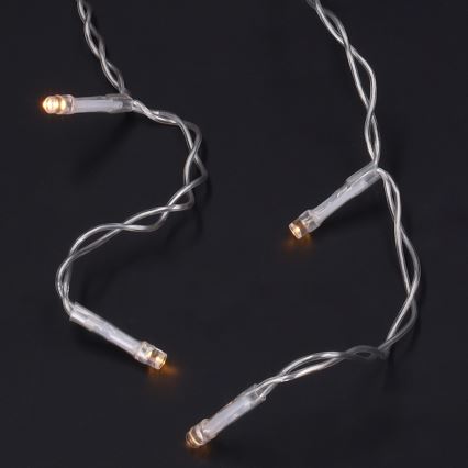Brilagi - Guirlanda luminosa de Natal LED para exterior 200xLED/8 funções 13 m IP44 branco quente efeito icicle