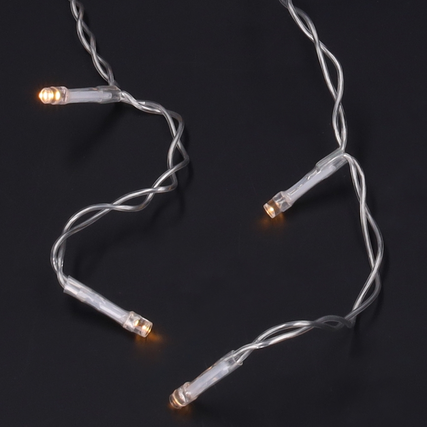 Brilagi - Guirlanda luminosa de Natal LED para exterior 200xLED/8 funções 13 m IP44 branco quente efeito icicle