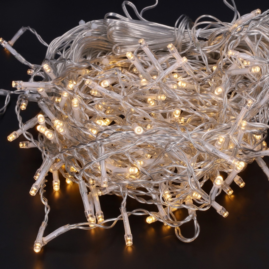 Brilagi - Guirlanda luminosa de Natal LED para exterior 200xLED/8 funções 13 m IP44 branco quente efeito icicle