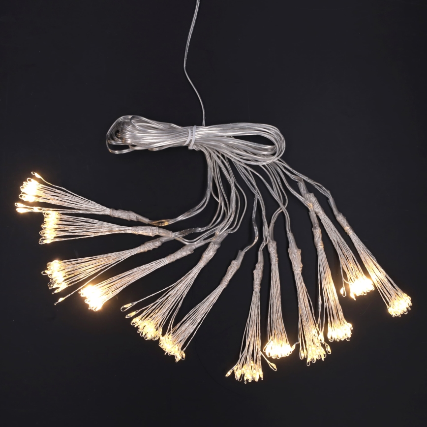 BRILAGI - LED Cordão de luzes de Natal para exterior 300xLED 7m IP44 branco quente efeito fogos de artifício