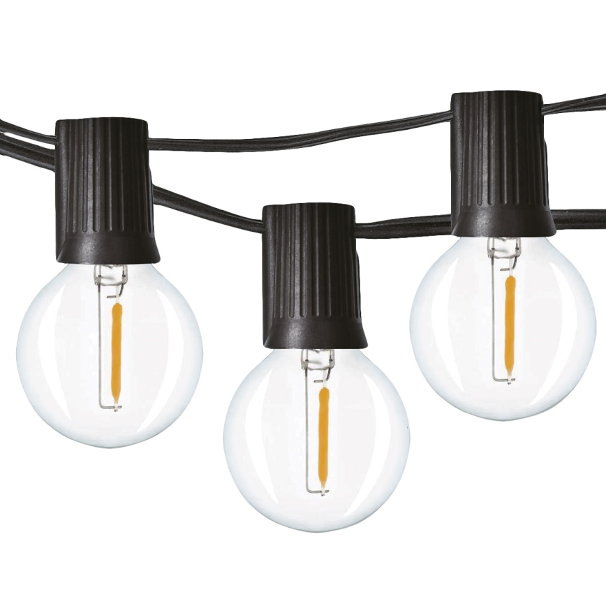 Brilagi - Cordão decorativo LED para exterior GIRLANDA 25xE12/0,8W/230V 20m IP44 branco frio