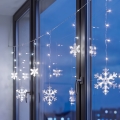 BRILAGI - LED Cortina de Natal 77xLED/3xAA/USB 3,8m flocos de neve branco frio