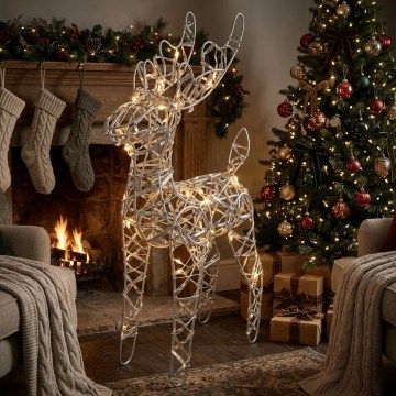 BRILAGI - LED Decoração de Natal 40xLED/3xAA IP20 branco quente