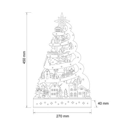 BRILAGI - LED Decoração de Natal LED/2xAA Árvore