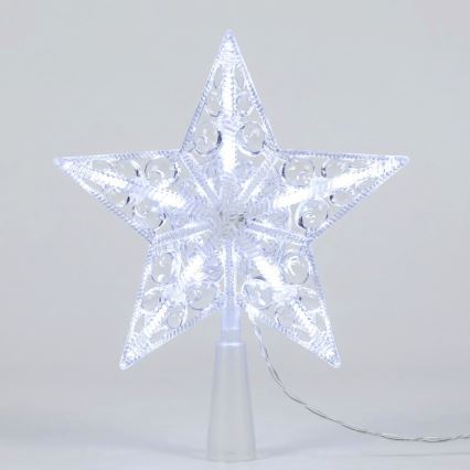 BRILAGI - Decoração de Natal LED, estrela de 17 cm, branco frio, alimentada por 3x AA