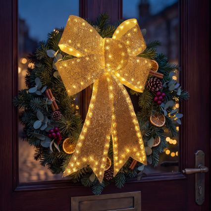 BRILAGI - LED Decoração de Natal para exterior LED/3,3W/230V IP44 laço dourado