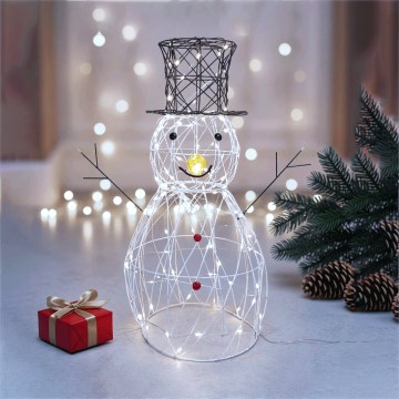 BRILAGI - LED Decoração de Natal para exterior LED/3,6W/8 funções 60 cm IP44 boneco de neve branco frio