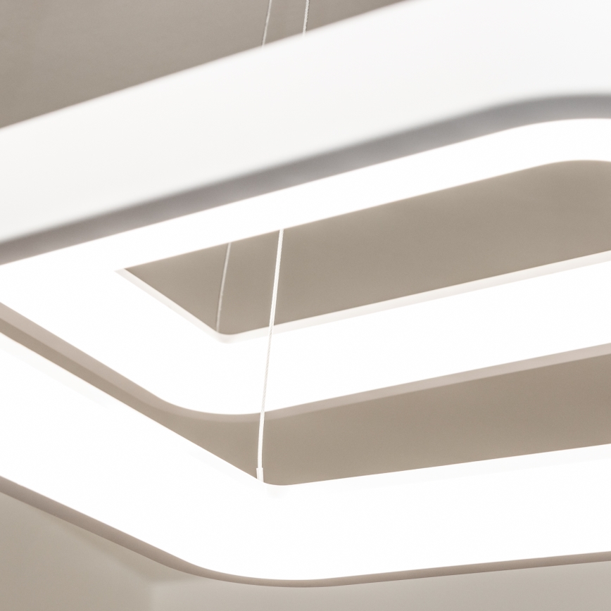Brilagi - Lustre suspenso LED dimerizável FALCON SLIM LED/78W/230V 3000-6500K 50x50 cm branco + controlo remoto
