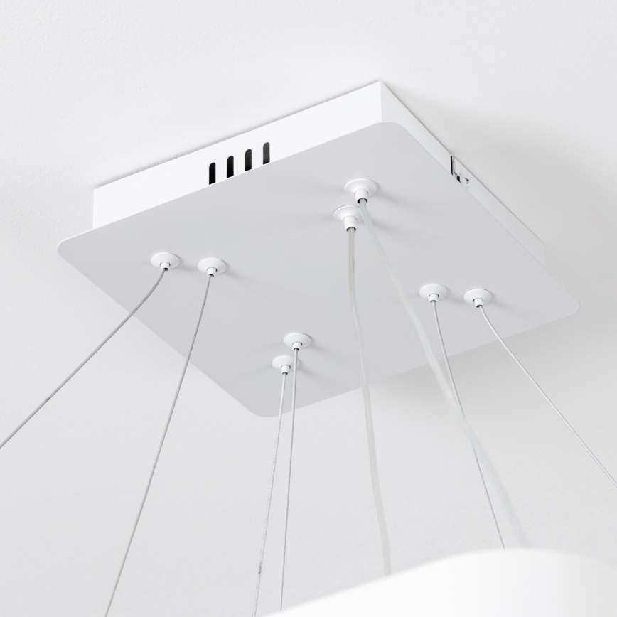 Brilagi - Lustre suspenso LED dimerizável FALCON SLIM LED/78W/230V 3000-6500K 50x50 cm branco + controlo remoto