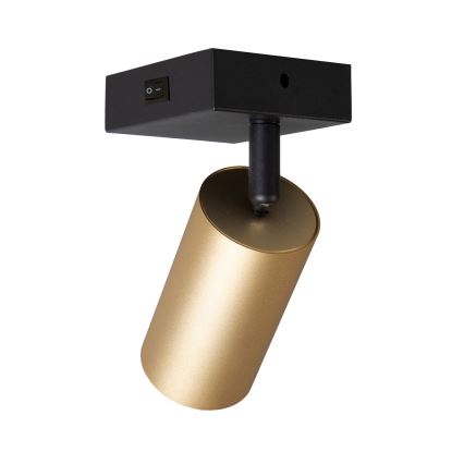 Brilagi - Aplique de parede LED RGBW dimerizável com interruptor SELE 1xGU10/4,8W/230V 3000K preto/dourado + controlo remoto