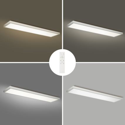 Brilagi - LED dimerizável candeeiro de teto para casa de banho FRAME SMART LED/50W/230V 120x30 cm 3000-6000K IP44 prateado + controlo remoto