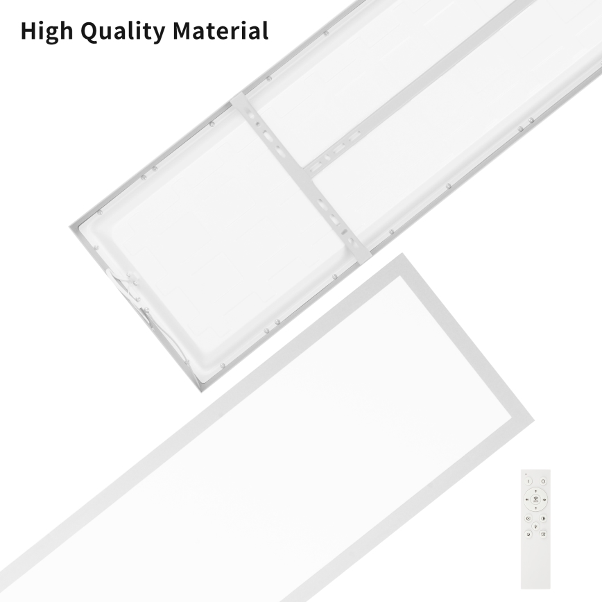 Brilagi - LED dimerizável candeeiro de teto para casa de banho FRAME SMART LED/50W/230V 120x30 cm 3000-6000K IP44 prateado + controlo remoto