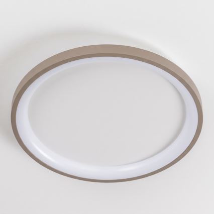 BRILAGI - Candeeiro de teto dimável FALCON SLIM LED/42W/230V 3000-6500K Ø 50 cm branco/bege + controlo remoto