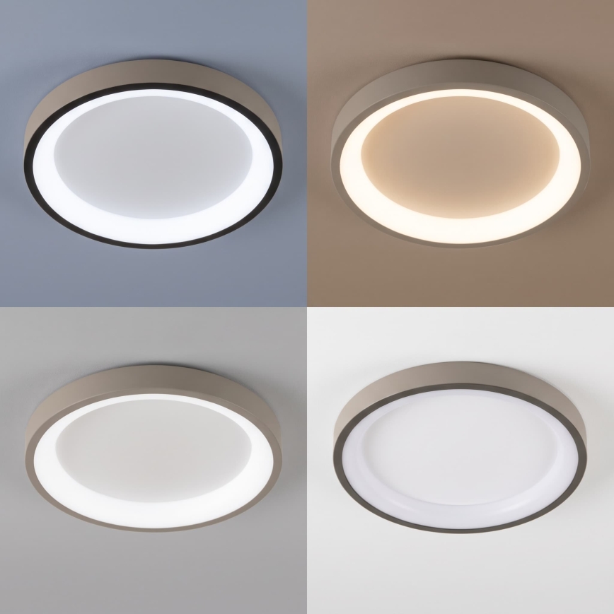 BRILAGI - Candeeiro de teto dimável FALCON SLIM LED/42W/230V 3000-6500K Ø 50 cm branco/bege + controlo remoto