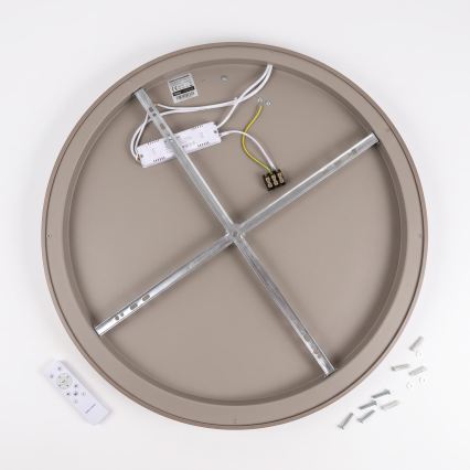 BRILAGI - Candeeiro de teto dimável FALCON SLIM LED/42W/230V 3000-6500K Ø 50 cm branco/bege + controlo remoto