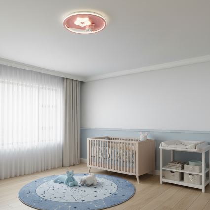 Brilagi - Candeeiro de tecto infantil LED dimerizável BUNNY LED/83W/230V 3000-6000K diâmetro 49 cm + comando remoto