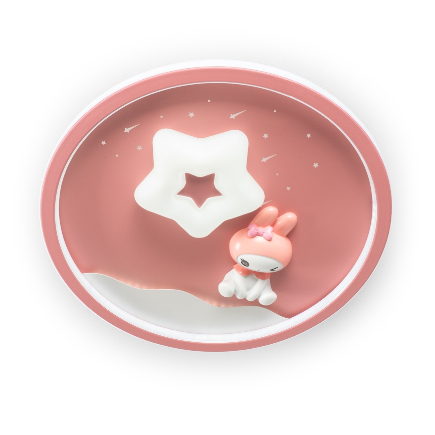 Brilagi - Candeeiro de tecto infantil LED dimerizável BUNNY LED/83W/230V 3000-6000K diâmetro 49 cm + comando remoto