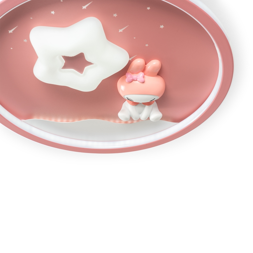 Brilagi - Candeeiro de tecto infantil LED dimerizável BUNNY LED/83W/230V 3000-6000K diâmetro 49 cm + comando remoto