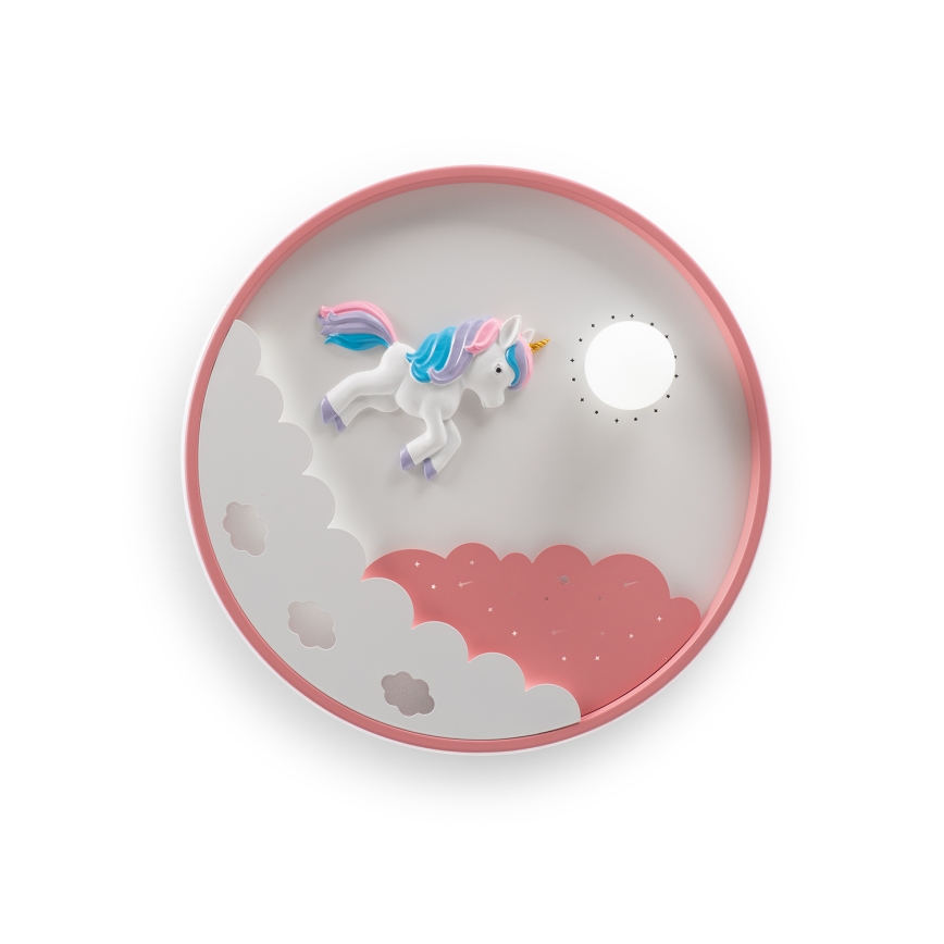 Brilagi - Candeeiro de tecto infantil LED regulável UNICORN LED/68W/230V 3000-6000K Ø 49 cm + comando remoto