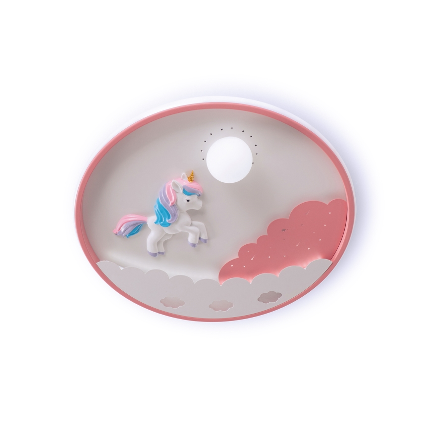 Brilagi - Candeeiro de tecto infantil LED regulável UNICORN LED/68W/230V 3000-6000K Ø 49 cm + comando remoto