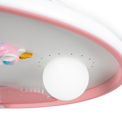 Brilagi - Candeeiro de tecto infantil LED regulável UNICORN LED/68W/230V 3000-6000K Ø 49 cm + comando remoto